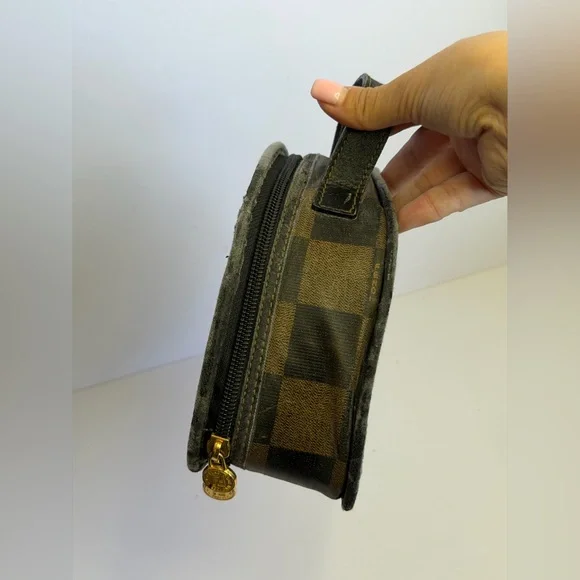 Vintage Fendi Pequin Coated Canvas Vanity Case - Picture 6 of 12